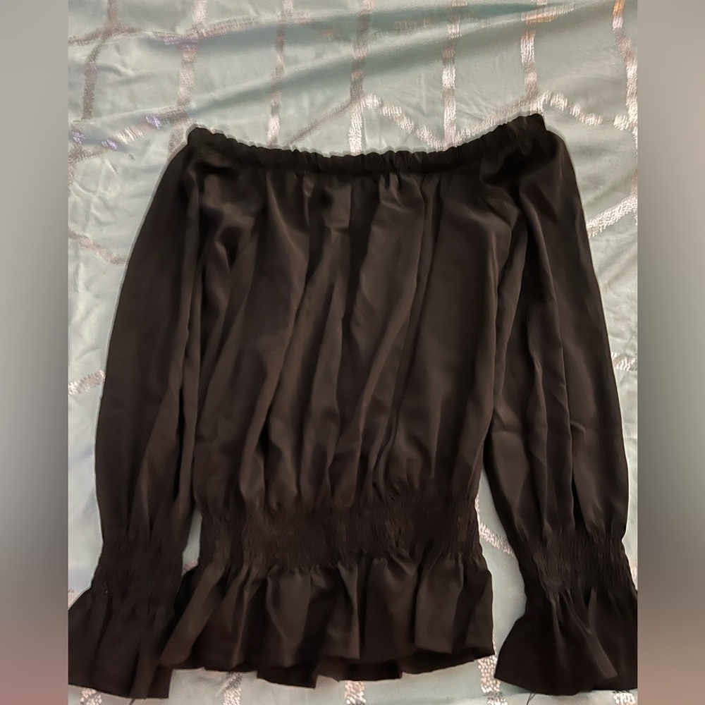 Elegant Black Off-Shoulder Women's Top